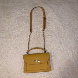 Yellow Steven Madden Small Leather Crossbody Satchel Bag Purse